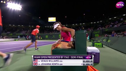 Johanna Konta vs Venus Williams Miami open 2017 Semi-finals