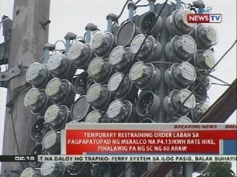 TRO laban sa pagpapatupad ng Meralco na P4.15/kwh rate hike, pinalawig pa ng SC ng 60 araw