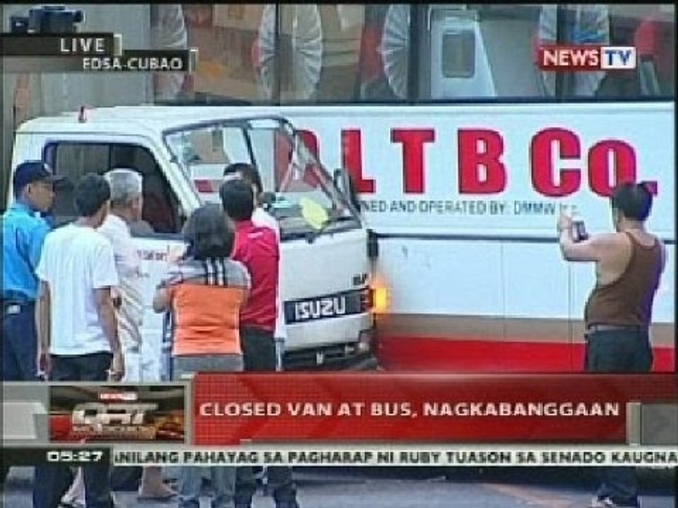 QRT: Closed van at bus, nagkabanggaan sa Cubao
