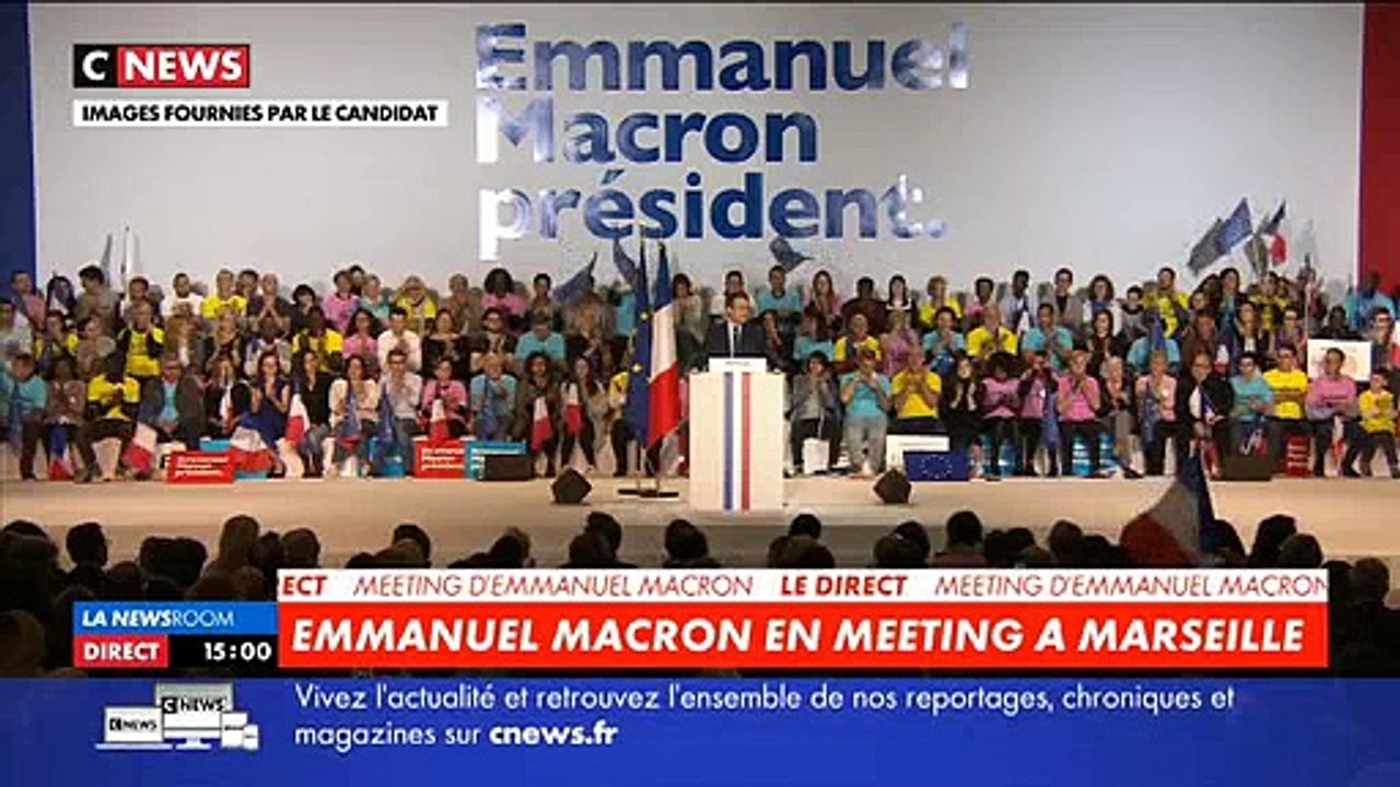 A Marseille, Macron s'en prend violemment au FN: "Il faut chasser le parti du mépris et ceux qui nous font honte. Sorto