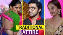 Marathi Actors in Traditional Look - Colors Marathi Gudi Padwa - Sai Tamhankar, Amruta Khanvikar