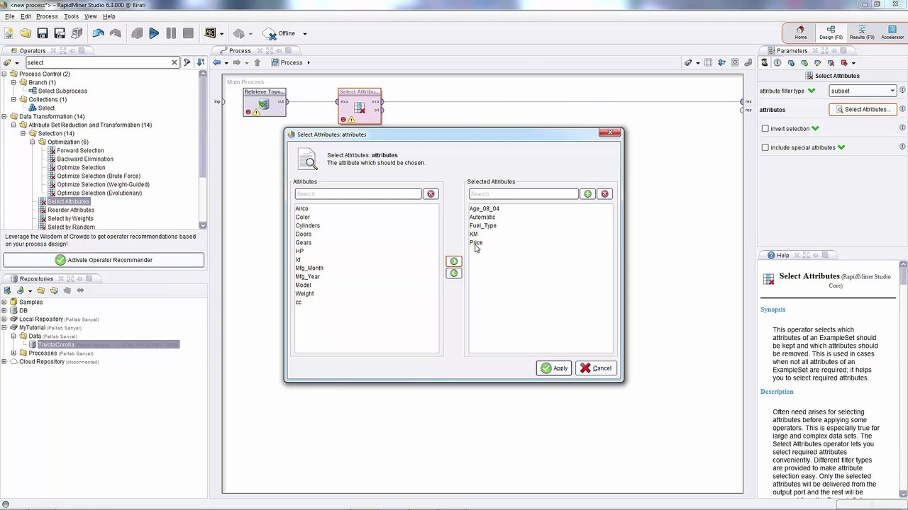 2. Building Linear Regression models using RapidMiner Studio