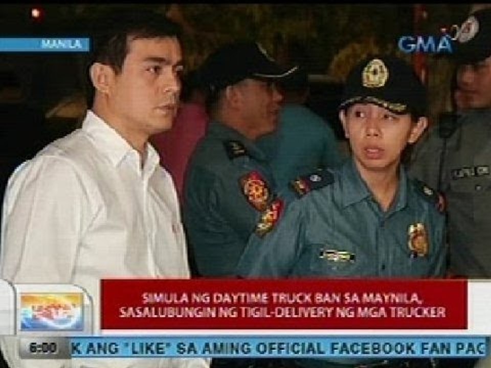 UB: 5 a.m.- 10 a.m. at 3.p.m. - 9.p.m. ang truck ban sa Maynila
