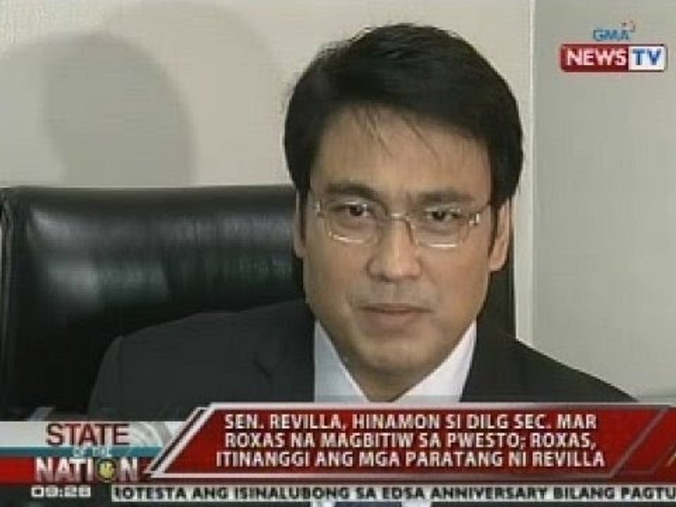 SONA: Sen. Revilla, hinamon si DILG Sec. Mar Roxas na magbitiw sa pwesto