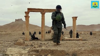 Работа российских саперов в Пальмире