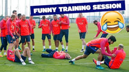 Neymar Messi e Súarez sendo humilhados no Treino