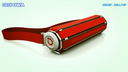 The portable computer rolls up into a tube! The futuristic design laptop