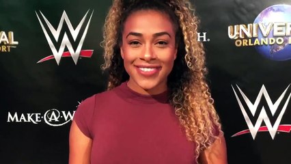 JoJo is having a blast meeting children at the #CircleOfChampions WrestleMania Make A Wish event