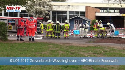 2017-04-01 Grevenbroich: ABC Alarm im Schwimmbad – Realschule abgesperrt