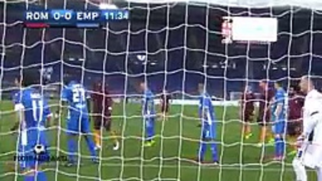 اهداف مباراه روما 2-0 امبولي في الدوري الايطالي  1-4-2017