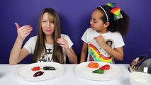 Giant Gummy Worm Candy Challenge VS  - Mommy Freaks Out!-