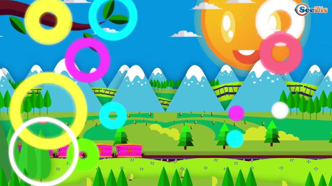 Trenes infantiles - Dibujos animados - Aprender a contar - Tren de colores - Carritos para niños