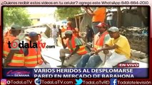 Se recuperan heridos al desplomarse pared en mercado de Barahona-CDN-Video