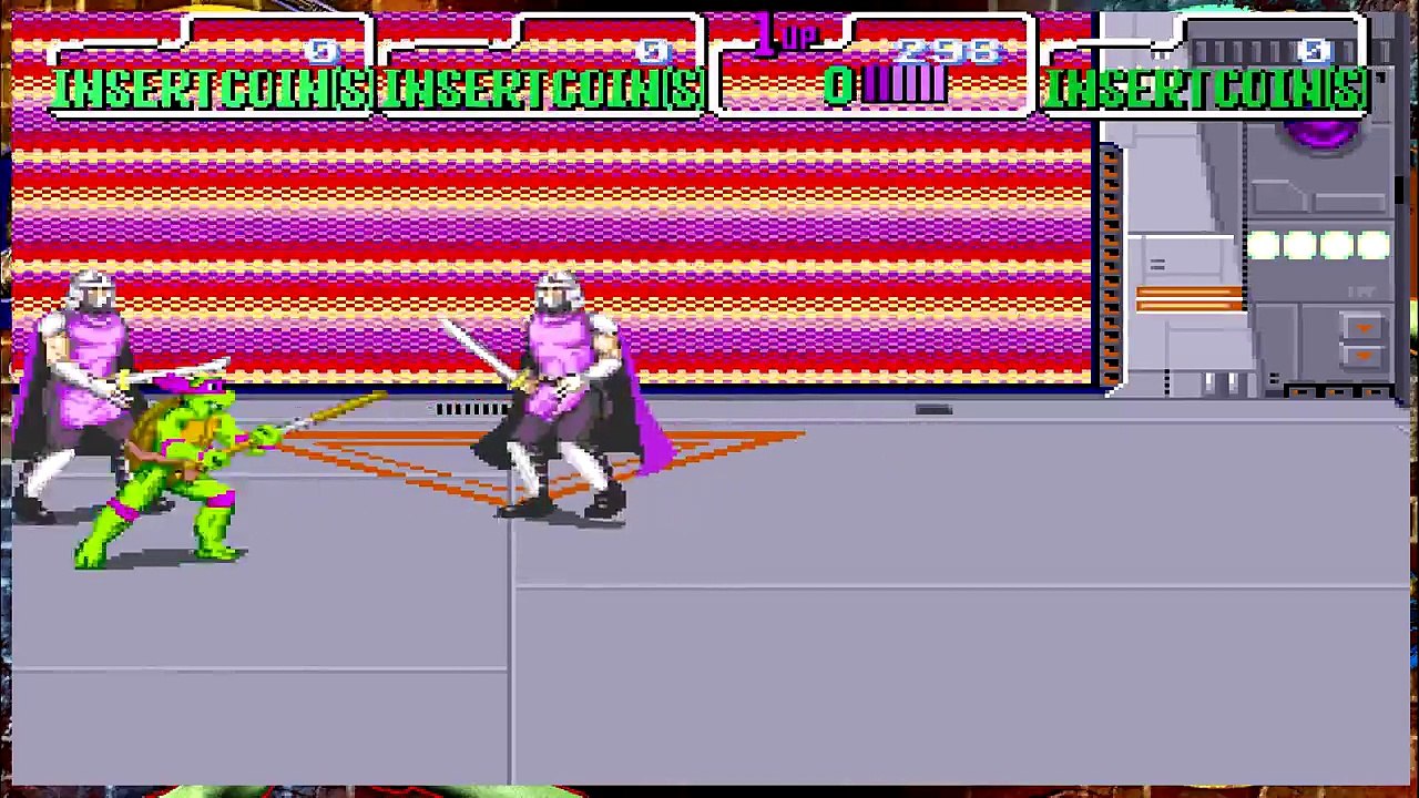 Teenage Mutant Ninja Turtles TMNT Arcade Game 1989 Retro last boss stage Krang and Shredder