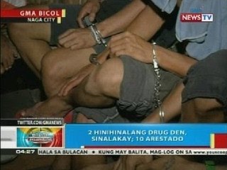 BP: 2 hinihilang drug den, sinalakay; 10 arestado