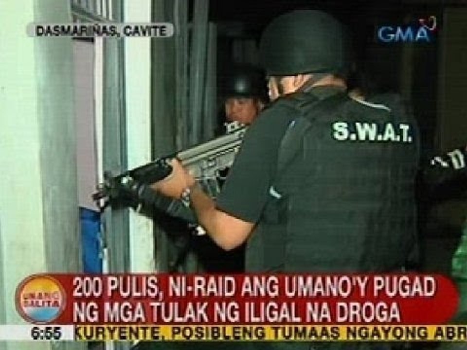 UB: 200 pulis, ni-raid ang umano'y pugad ng mga tulak ng iligal na droga sa Cavite