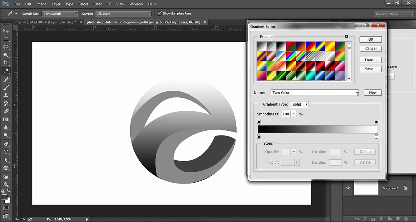 HOW TO MAKE 3D Logo Design in Photoshop Tutorial
