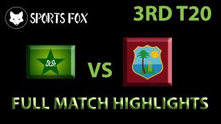 Pakistan vs West Indies 3rd T20 2017 Full Match Highlights