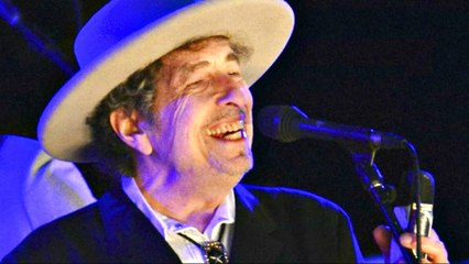 Bob Dylan collects Nobel Prize award
