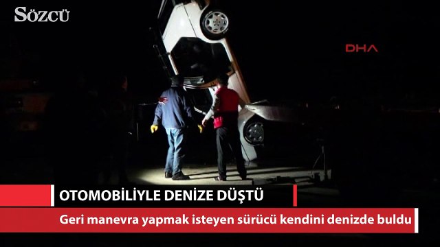 Otomobiliyle rıhtımda manevra yaparken denize düştü