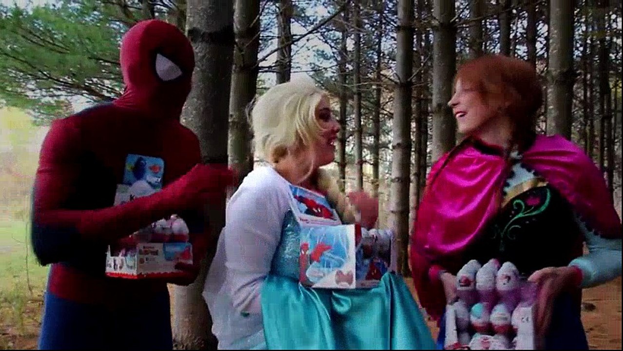 Frozen Elsa SURPRISE EGGS HAUL! w/ Spiderman Joker Maleficent Police Baby Joker Girl Superheroes IRL