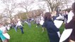 Feathers fly at World Pillow Fight Day event in London