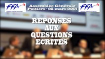 21 - FFA - AG2017 Poitiers - REPONSES AUX QUESTIONS ECRITES