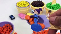 Ice Cream Cups Stacking Candy M&M Surprise Toys Blaze and the Monster Machines learn Colors for Kids-0YupU4UF7cc