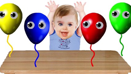 Bad Baby Crying and Learn Color- Funny Balloons -Finger Family Song Collection