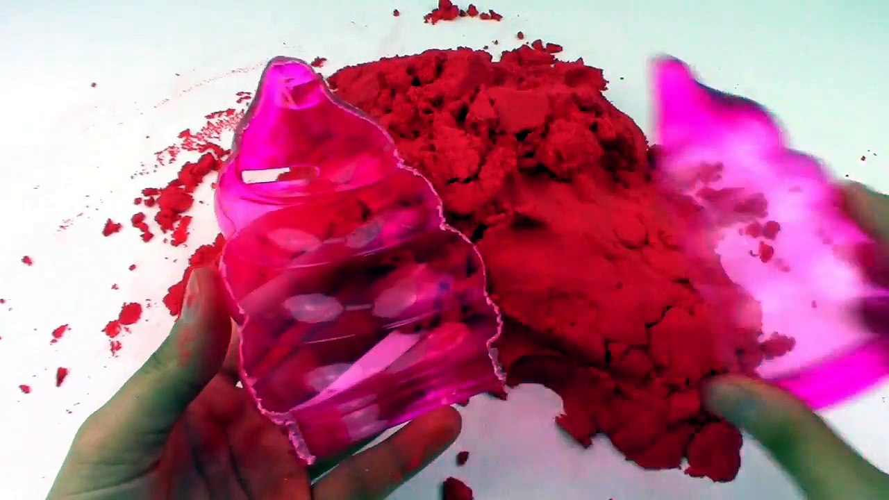 DIY Make Colors Kinetic Sand Ice Cream Cone Icecream Rainbow Learning Colors Ice Cream Molds-unMgIbaXyfQ