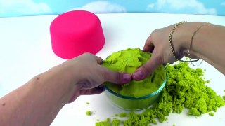 Rainbow Kinetic Sand DIY How to make Colors Kinetic Sand Cake! Birthday Cake Play Sand-TjNoFdBvdxs