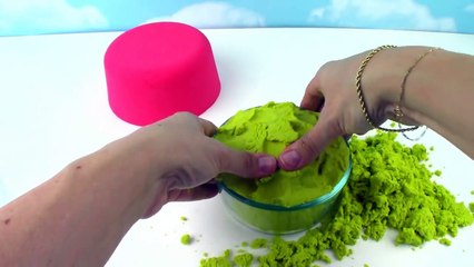 Rainbow Kinetic Sand DIY How to make Colors Kinetic Sand Cake! Birthday Cake Play Sand-TjNoFdBvdxs