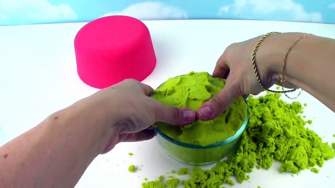 Rainbow Kinetic Sand DIY How to make Colors Kinetic Sand Cake! Birthday Cake Play Sand-TjNoFdBvdxs