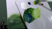 Acrylic Painting Lesson How to Paint Grasses and Other Plants Using Fan Brush by JM Lisond