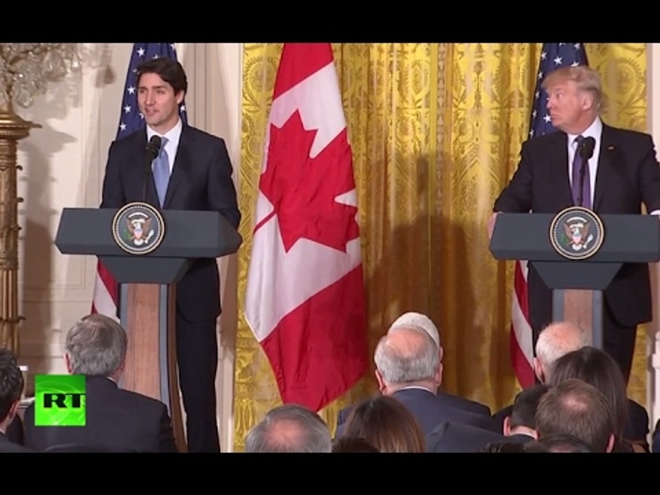 LIVE: Trump & Trudeau joint news conference as Canadian PM visits Washington