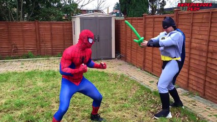 Batman Vs Spiderman Balloon challenge & More Real Life Superhero Fun-XHDNyxXoL0E
