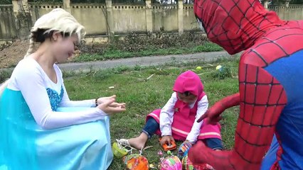 Masha's Chupa Chups was crushed under car of Spiderman because Reckless Joker _ Funny Masha Video