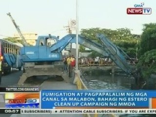 NTG: Pagpapalalim ng mga canal sa Malabon, bahagi ng clean up campaign ng MMDA