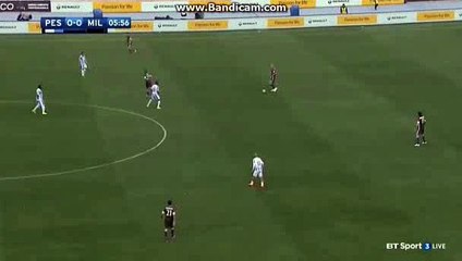 Carlos Bacca Fantastic Chance to Score - Pescara vs AC Milan - Serie A - 02/04/2017