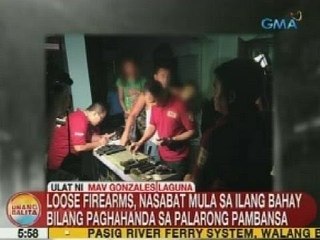 UB: Loose firearms, nasabat mula sa ilang bahay sa Laguna
