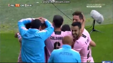 Giancarlo González Super Knee Goal HD - Palermo vs Cagliari - Serie A - 02/04/2017
