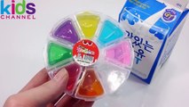 Kidschanel - DIY Syringe How To Make 'Milk Slime r Balloon' Learn Colors Orbeez Foam Clay
