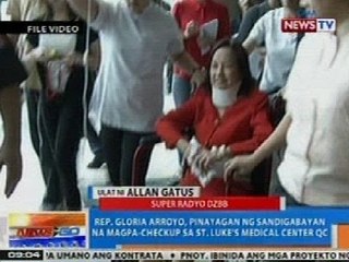 NTG: Gloria Arroyo, pinayagang magpa-checkup sa St. Luke's