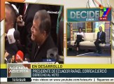 Llama pdte. Correa a votar a los ecuatorianos con amor a la patria
