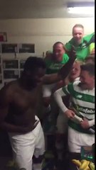 Celtic Players Celebration with Kolo Toure After Winning Scottish Premiership