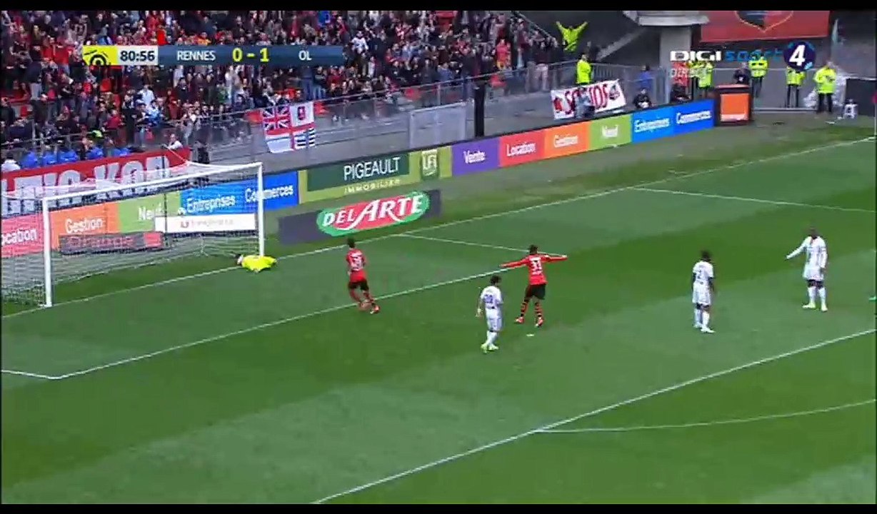 Firmnin Mubele Ndombe Goal HD - Rennes 1-1 Lyon - 02.04.2017