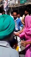 Aam Aadmi Party’s Sanjay Singh attacked by woman