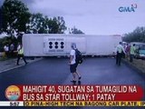 UB: Mahigit 40, sugatan sa tumagilid na bus sa Star Tollway; 1 patay