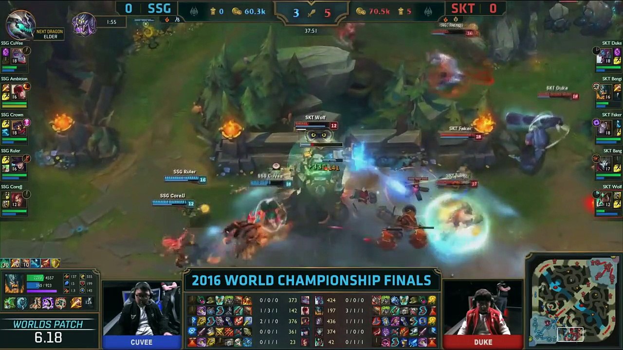 SKT vs SSG Game 1 Highlights, S6 Worlds 2016 Grand Final, SK Telecom T