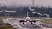 Emirates 777 airplane creates a spectacular vortex landing !